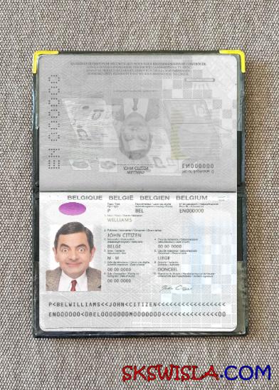 Belgia paszport wersja 2 (2017-obecnie) wygląd zdjęcia pliki PSD, skan i fotografowany obraz